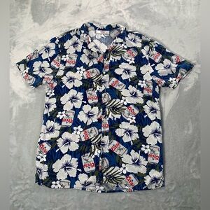 Coors Light Blue Floral Men's Shirt